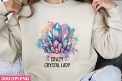 Crazy Crystal Lady PNG, Crystal Sublimation PNG Product Image 1