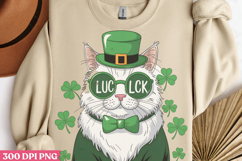 St Patricks Day Cat Sublimation Bundle PNG Product Image 9