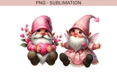 Valentine gnomes png design for T-shirts Product Image 2