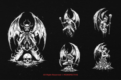 10 Bundle Dark Art Hell Demon Skull Death Grim Reaper Tattoo Product Image 3