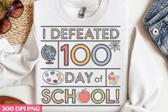 I Defeated 100 Days of School! PNG Product Image 1