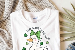 Lucky Goose on the loose SVG PNG | St. Patricks Day Goose Product Image 2