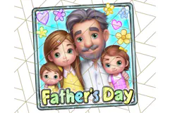 Father's Day Clipart PNG, Funny Dad Cartoon Clip Art Product Image 2