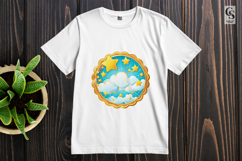 Star and Cloud Clipart Sublimation PNG Product Image 2