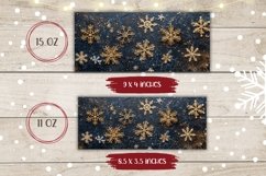 Snowflake Mug Wrap Design, Winter Coffee Mug Template Product Image 2
