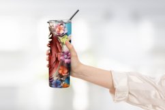 3D Owl Floral Tumbler Wrap Sublimation Product Image 3