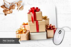 Shiny Wrapped Christmas Gifts Mouse Pad PNG Design Product Image 1