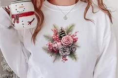 Pink Tis The Season Christmas Sublimation, Christmas Clipart Product Image 2