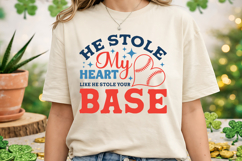 He Stole My Heart Like He Stole Your Base SVG Product Image 2