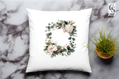 Eucalyptus Floral Frame Watercolor Clipart Sublimation PNG Product Image 3