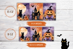 Halloween Castle Mug Wrap, Kids Halloween Mug Template Product Image 2