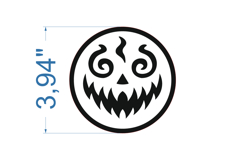 Halloween Coaster SVG laser cut file for Glowforge Product Image 2