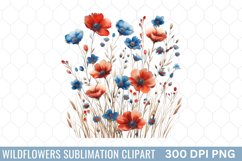 Wildflowers Sublimation Clipart Product Image 1