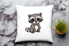 Cute Baby Raccoon Clipart Sublimation PNG Product Image 2