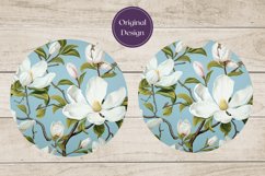 Flowers Car Coasters Designs, Magnolia Sublimation Design Product Image 2