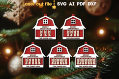 Barn Christmas Tree Toy SVG laser cut files for Glowforge Product Image 2