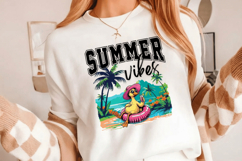 Summer vibes Silly Goose PNG sublimation |Beach &amp; Summer PNG Product Image 9