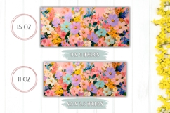 Floral Mug Template, Colorful Flowers Mug Print Product Image 2