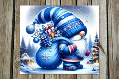 Night Christmas gnome | Xmas Watercolor tumbler designs PL Product Image 2