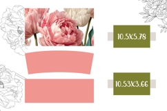 Pink Peony Tumbler, Pink 40 Oz Tumbler Template Product Image 2
