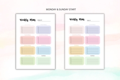 Pastel Weekly Planner Printable A4 &amp; US Letter Canva Product Image 2