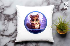 Cute Animal Cupcake Illustration Clipart Sublimation PNG Product Image 3