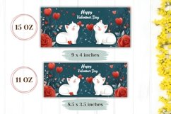 Red Love Hearts Mug Template, Valentine Mug Sublimation Product Image 2