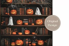 Halloween Pumpkins Tumbler Wrap, 3D Ghosts Tumbler Template Product Image 2