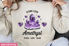 Stone Love Amethyst PNG, Crystal Sublimation PNG Product Image 2