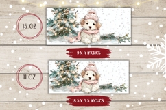 Watercolor Christmas Dog Mug Design, Winter Mug Template Product Image 2