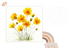 Watercolor Flowers Pillow Case, Nature Pillow Design Product Image 2