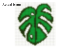 Monstera leaf cross stitch pattern embroidery scheme tropica Product Image 2