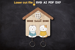 Cats Keyholder Bundle SVG laser cut files for Glowforge Product Image 2