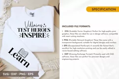 Villains Test Heroes Inspire SVG - Video Game T-Shirt Design Product Image 2