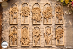 Flowers Bookmark Laser Cut Bundle | Book Lover | SVG Product Image 2