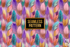 Soft Pastel Feathers Digital Paper Product Image 2
