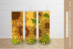 Sunflower Tumbler Wrap, Sunflower Skinny Tumbler Sublimation