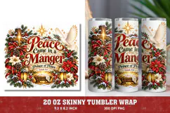 Peace Came in a Manger Tumbler Wrap, Prince of Peace 20oz Tu Product Image 1