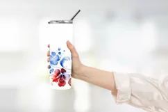 Watercolor Panting Of Flower Tumbler Warp Design Product Image 2