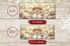 Snowman Mug Template, Flowers Mug Wrap Design Product Image 2