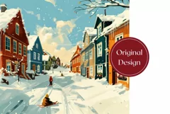 Winter Tumbler Wrap Design, Cozy Christmas Tumbler Template Product Image 2