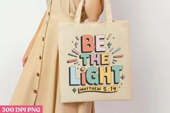 Be the light matthew 5:14 PNG, Retro Christian PNG Product Image 2