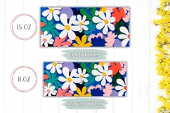 Pop Art Mug Wrap Design, Flowers Mug Sublimation Product Image 2