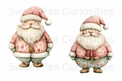Christmas, Santa, Ephemera, PNG, watercolor, Clipart Product Image 2