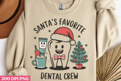 Santa&#039;s Favorite Dental Crew PNG, Dental Sublimation PNG Product Image 2