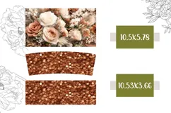 Wedding Tumbler Design, Glitter 40 Oz Tumbler Wrap Product Image 2