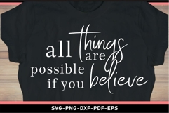 All things are possible in you believe, Motivational quotes Product Image 2