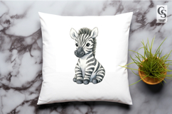 Cute Baby Zebra Safari Animal Clipart Sublimation PNG Product Image 2