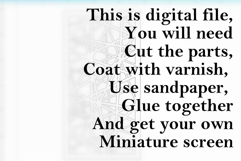 Dressing screen digital file download dollhouse furniture Product Image 2