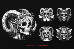 10 Bundle Dark Art Nymph Girl Fairy Mystical Elf Gothic Horn Product Image 3